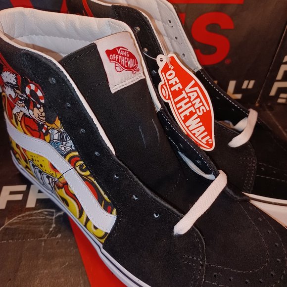 Vans Sk8-Hi Santa Flame Suede Canvas Black  Men's 9.5/Women's 11 VN0A5HZZA5P - Picture 9 of 14